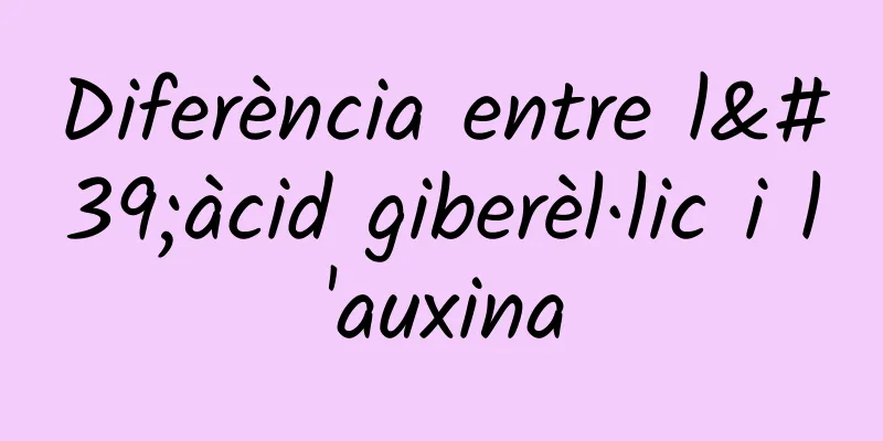 Diferència entre l'àcid giberèl·lic i l'auxina