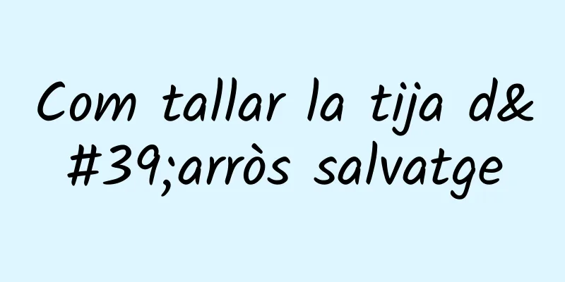 Com tallar la tija d'arròs salvatge