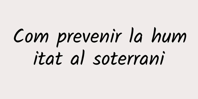 Com prevenir la humitat al soterrani