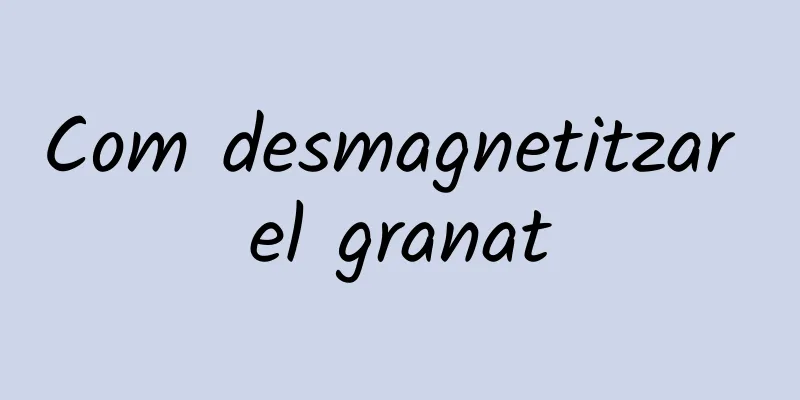 Com desmagnetitzar el granat