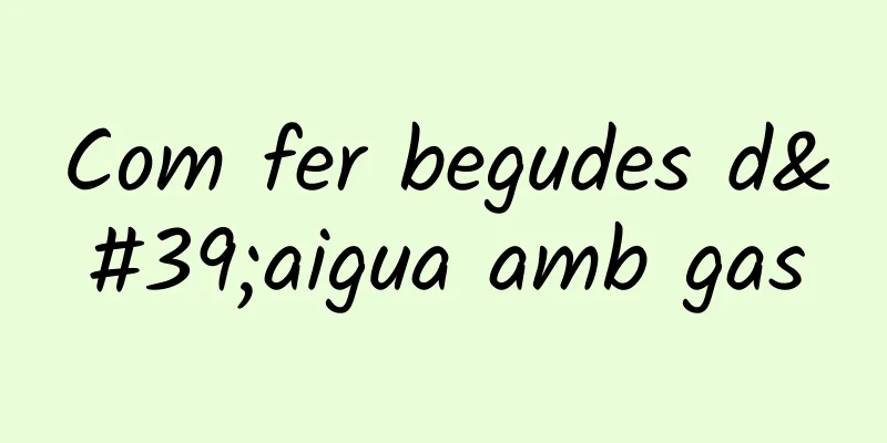 Com fer begudes d'aigua amb gas