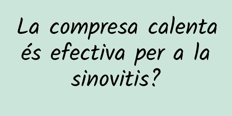 La compresa calenta és efectiva per a la sinovitis?