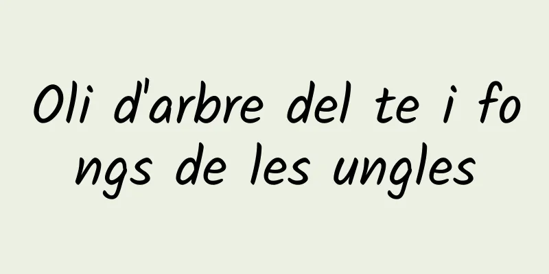 Oli d'arbre del te i fongs de les ungles