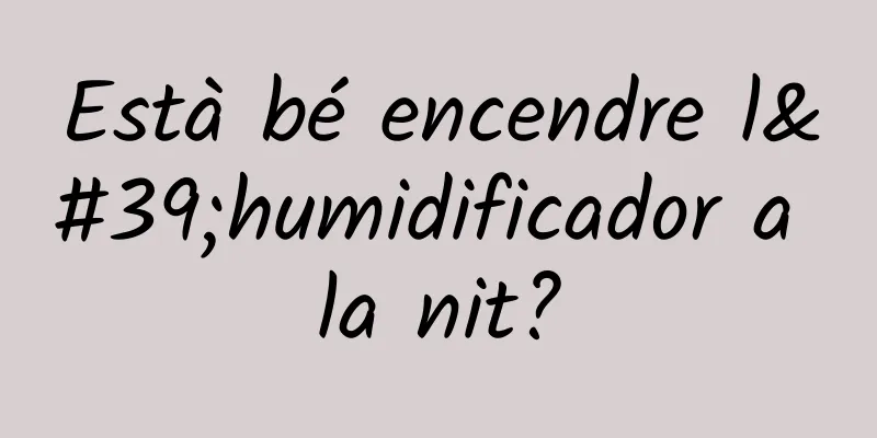 Està bé encendre l'humidificador a la nit?