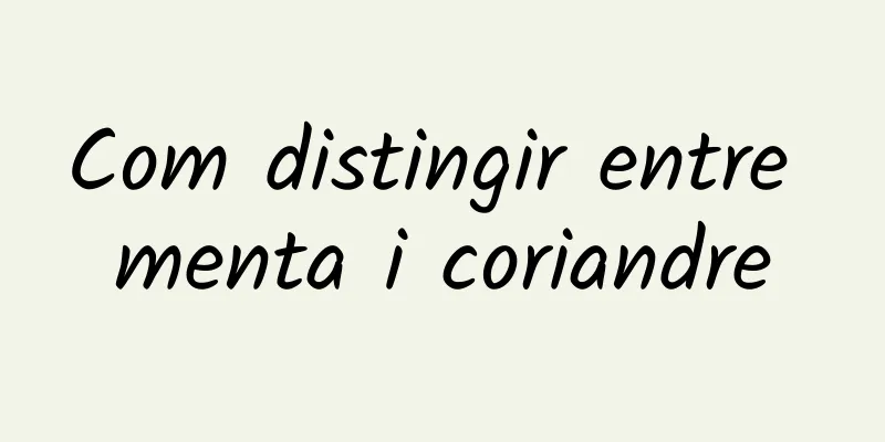 Com distingir entre menta i coriandre