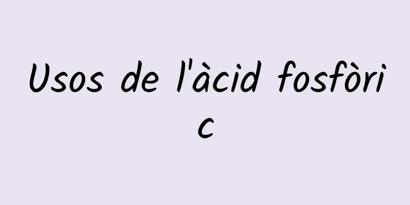 Usos de l'àcid fosfòric