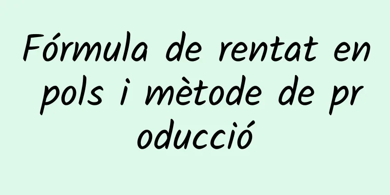 Fórmula de rentat en pols i mètode de producció