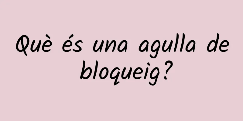 Què és una agulla de bloqueig?