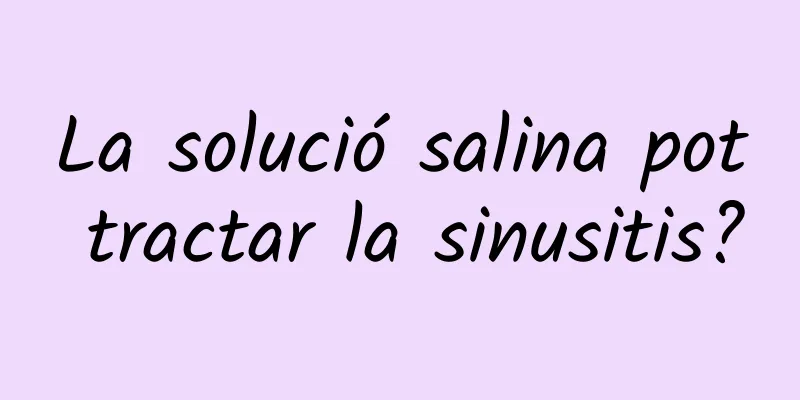 La solució salina pot tractar la sinusitis?