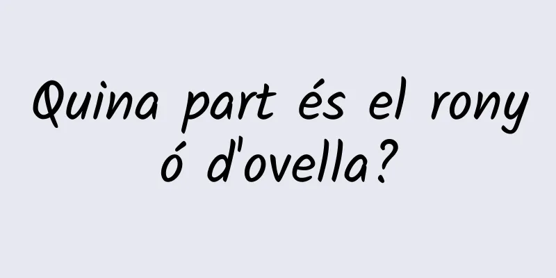 Quina part és el ronyó d'ovella?