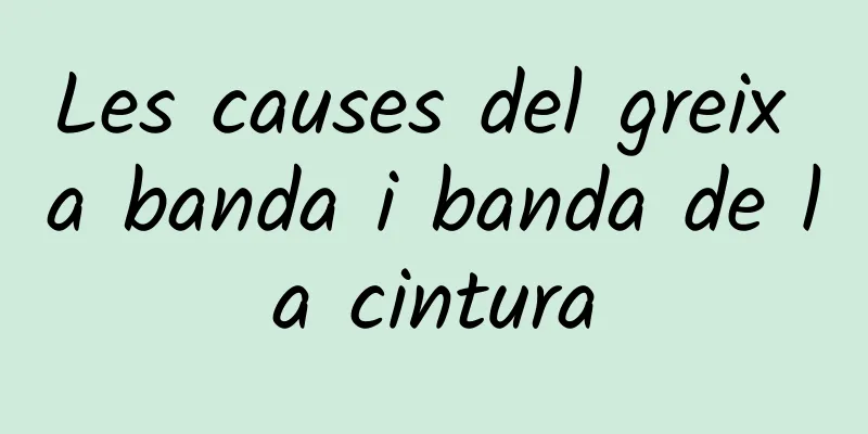 Les causes del greix a banda i banda de la cintura