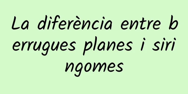 La diferència entre berrugues planes i siringomes
