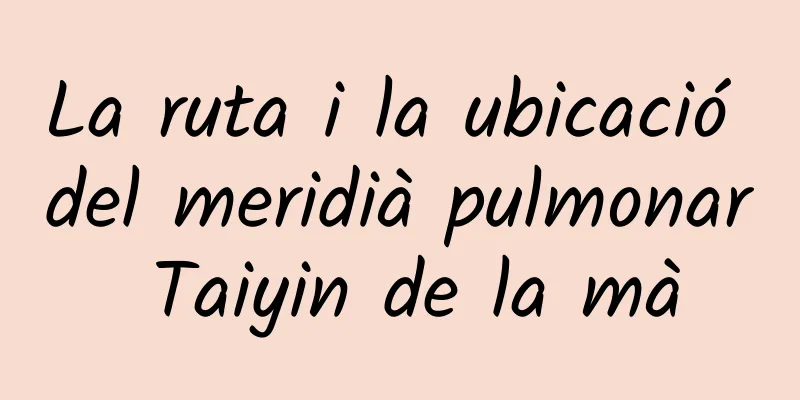 La ruta i la ubicació del meridià pulmonar Taiyin de la mà