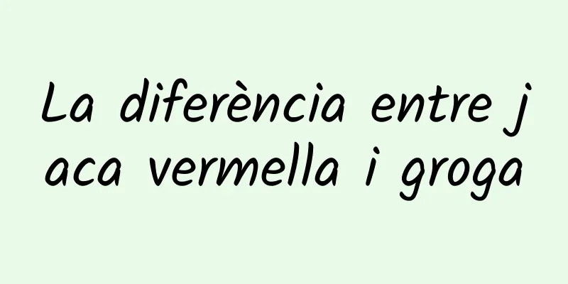 La diferència entre jaca vermella i groga