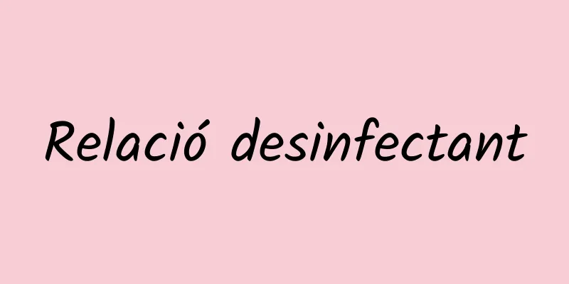 Relació desinfectant