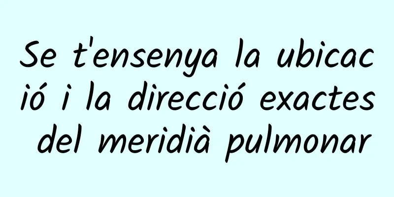 Se t'ensenya la ubicació i la direcció exactes del meridià pulmonar