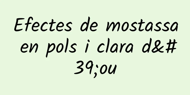 Efectes de mostassa en pols i clara d'ou