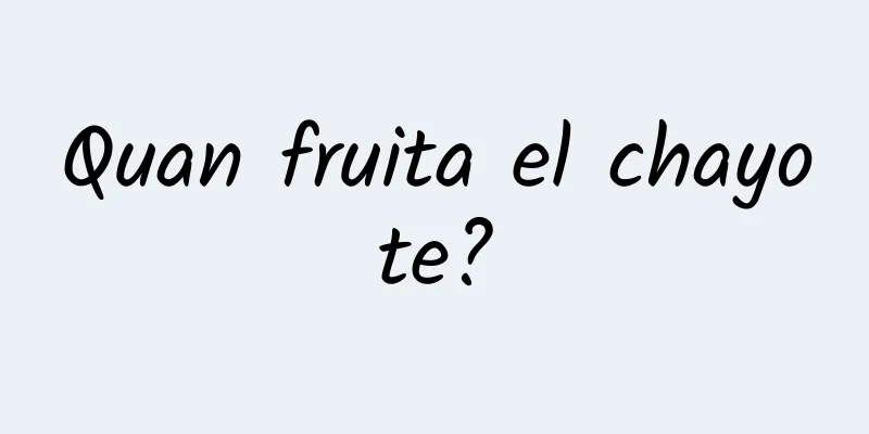 Quan fruita el chayote?