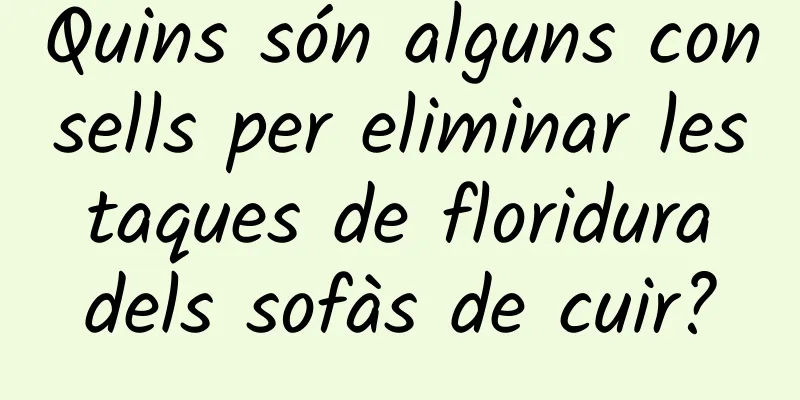 Quins són alguns consells per eliminar les taques de floridura dels sofàs de cuir?