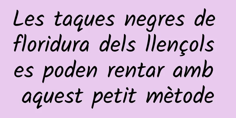 Les taques negres de floridura dels llençols es poden rentar amb aquest petit mètode