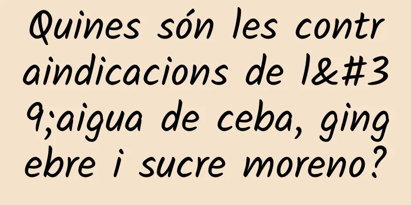 Quines són les contraindicacions de l'aigua de ceba, gingebre i sucre moreno?