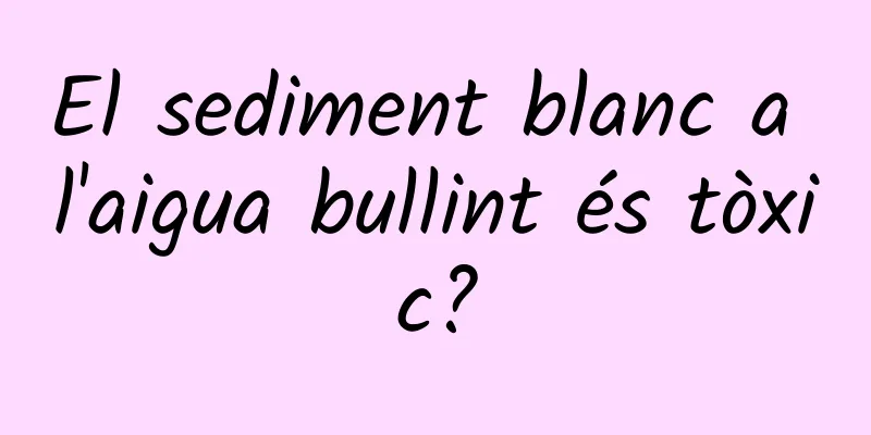 El sediment blanc a l'aigua bullint és tòxic?