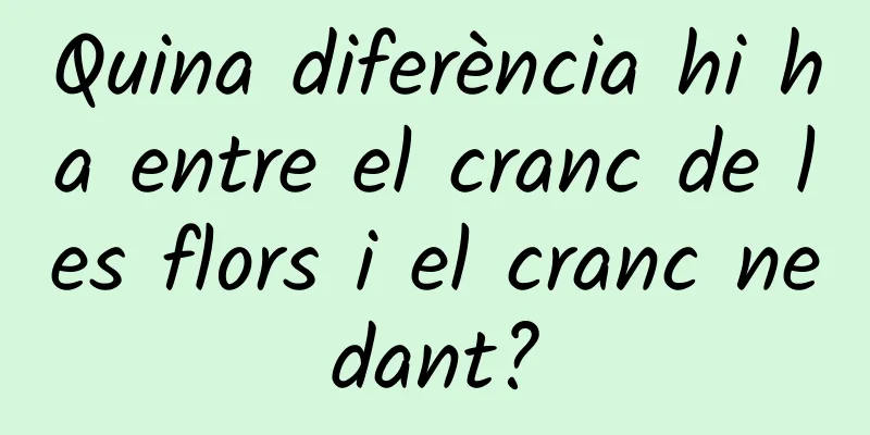 Quina diferència hi ha entre el cranc de les flors i el cranc nedant?