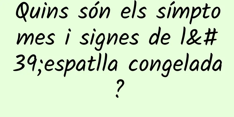 Quins són els símptomes i signes de l'espatlla congelada?