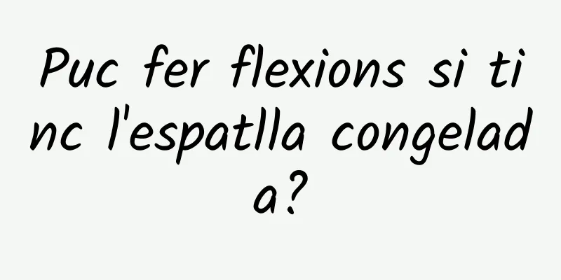 Puc fer flexions si tinc l'espatlla congelada?