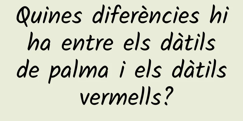Quines diferències hi ha entre els dàtils de palma i els dàtils vermells?