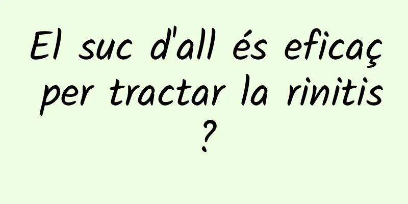 El suc d'all és eficaç per tractar la rinitis?