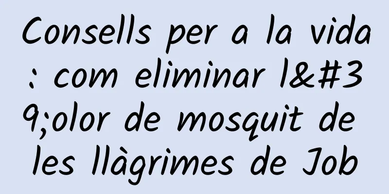 Consells per a la vida: com eliminar l'olor de mosquit de les llàgrimes de Job