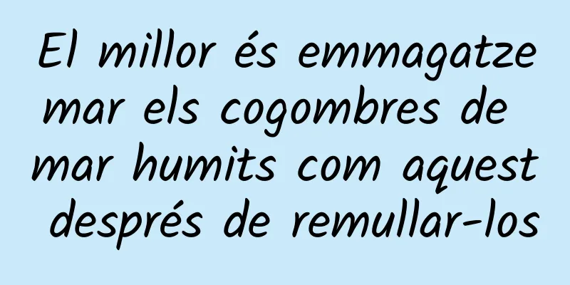 El millor és emmagatzemar els cogombres de mar humits com aquest després de remullar-los