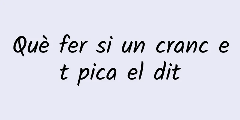 Què fer si un cranc et pica el dit