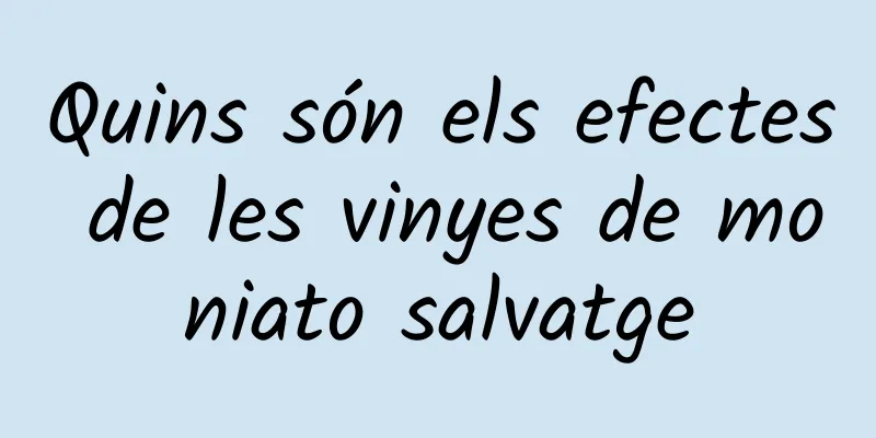 Quins són els efectes de les vinyes de moniato salvatge