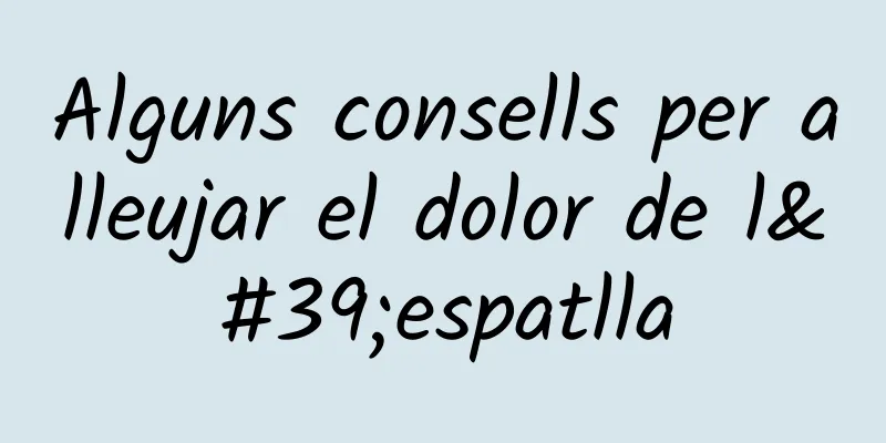 Alguns consells per alleujar el dolor de l'espatlla