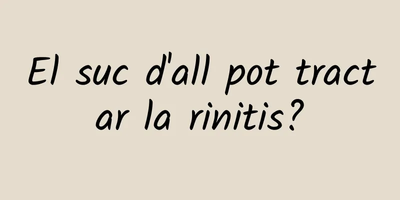 El suc d'all pot tractar la rinitis?