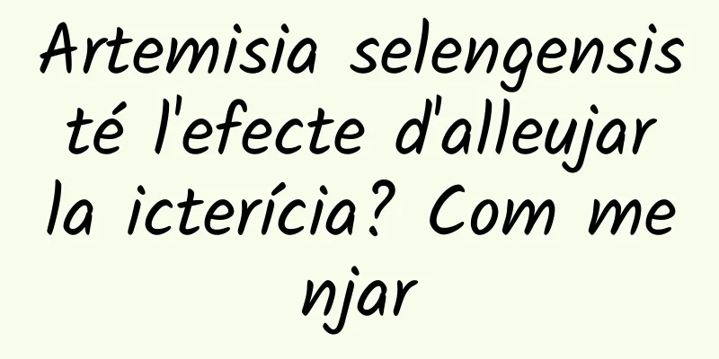 Artemisia selengensis té l'efecte d'alleujar la icterícia? Com menjar