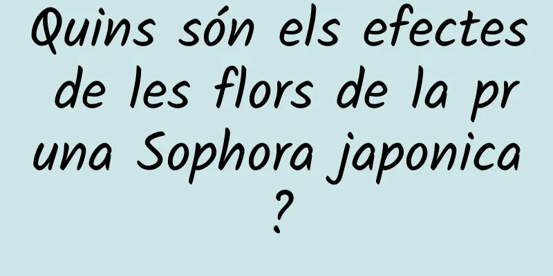 Quins són els efectes de les flors de la pruna Sophora japonica?