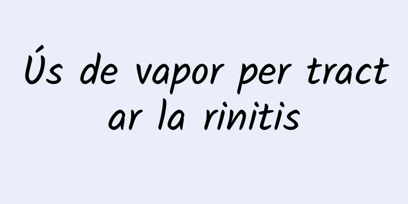 Ús de vapor per tractar la rinitis