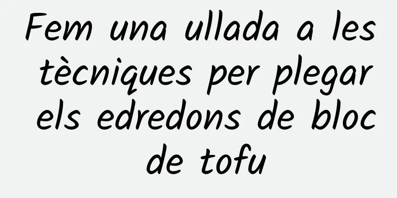 Fem una ullada a les tècniques per plegar els edredons de bloc de tofu