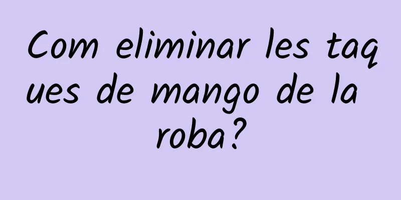 Com eliminar les taques de mango de la roba?