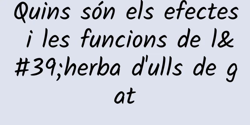 Quins són els efectes i les funcions de l'herba d'ulls de gat