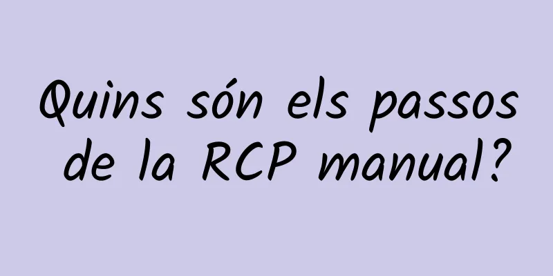 Quins són els passos de la RCP manual?