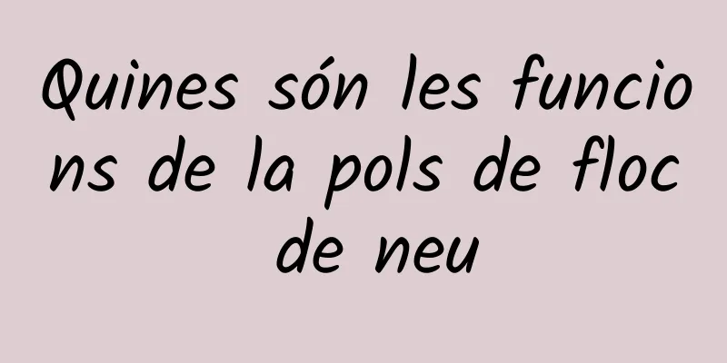 Quines són les funcions de la pols de floc de neu