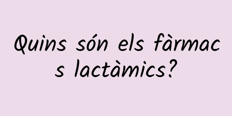 Quins són els fàrmacs lactàmics?