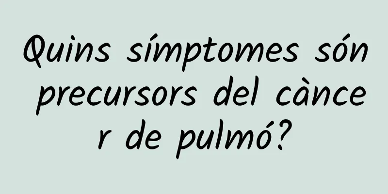 Quins símptomes són precursors del càncer de pulmó?