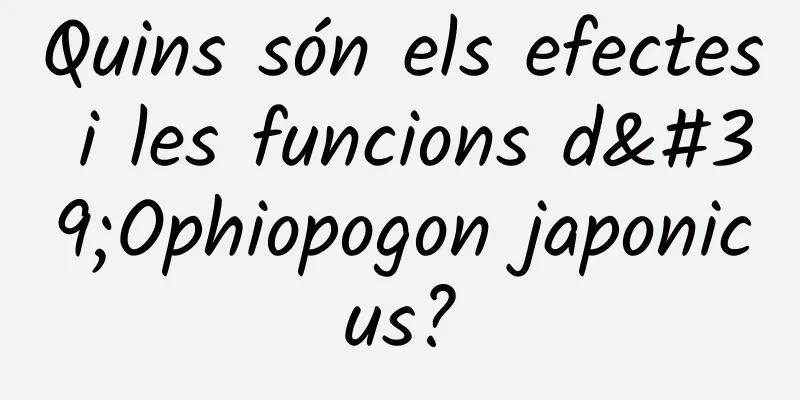 Quins són els efectes i les funcions d'Ophiopogon japonicus?