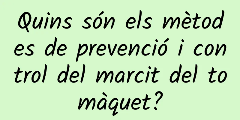Quins són els mètodes de prevenció i control del marcit del tomàquet?