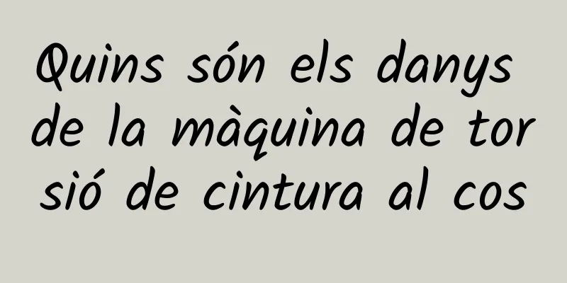 Quins són els danys de la màquina de torsió de cintura al cos
